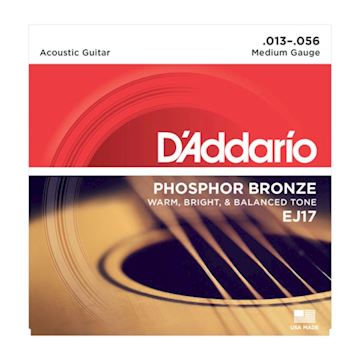 Daddario - ej-17 phosphor bronze snarenset medium akoestisch