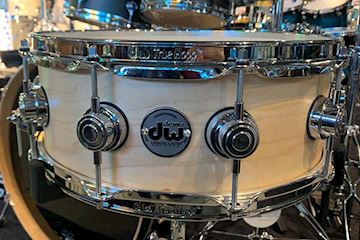 Dw - snaredrum 14x5" satin oil natural chrome hardware