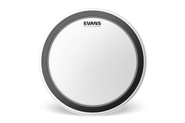 Evans - bd20emadcw emad coated white bass drum head, 20 inch