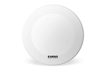 Evans - bd22rgcw-np evans eq3 resonant coated white bass drum head, 