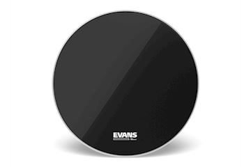 Evans - bd24rb-np evans eq3 resonant black bass drum head, no port, 