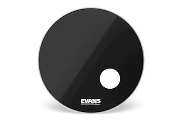 Evans - bd26rb eq3 resonant black bass drum head, 26 inch