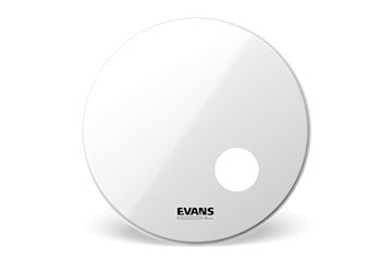 Evans - bd26rsw eq3 resonant smooth white bass drum head, 26 inch