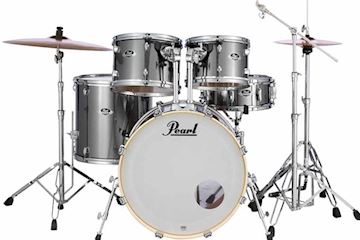 Pearl - exx725sbrc21 export drumstel smokey chrome w/sabian cymbals