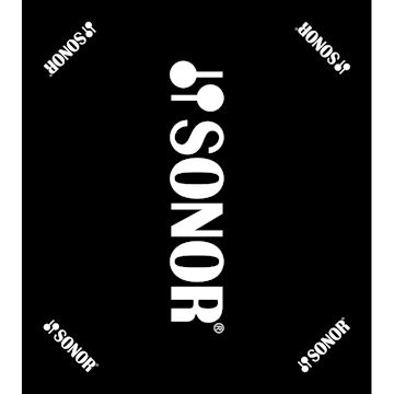 Sonor - drum mat met sonor logo black 180x160cm