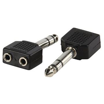 Terpstra muziek drumland - p.s. stereo-audio-adapter 6.35 mm male - 2x 3.5 mm female