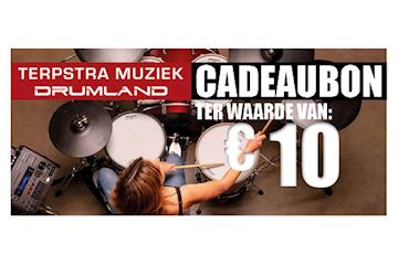 Terpstra muziek drumland - cadeaubon 10 euro drums