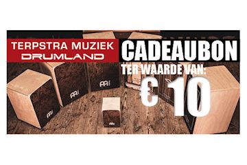 Terpstra muziek drumland - cadeaubon 10 euro percussie