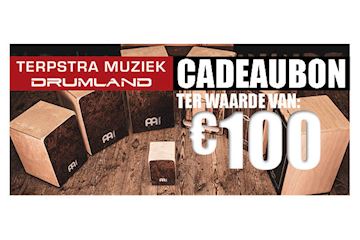 Terpstra muziek drumland - cadeaubon 100 euro percussie