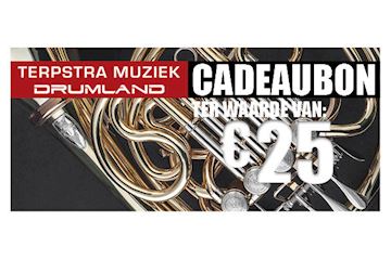 Terpstra muziek drumland - cadeaubon 25 euro blaasinstrument