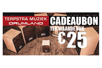 Terpstra muziek drumland - cadeaubon 25 euro percussie