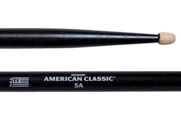 Vic firth - 5ab drumstokken american classic hickory zwart