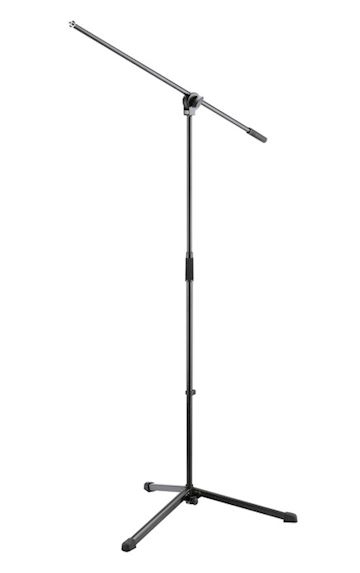 K&m - 25400 microfoon statief met vaste zwenkarm zwart