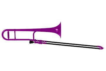 Coolwind - kunststof trombone paars incl. koffer