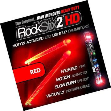Rockstix - led light up sticks red drumstokken