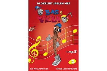 Boek - blokfluit spelen met bas & viola deel 2 - ivo kouwenhoven