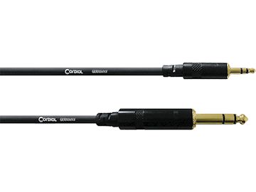 Cordial - cfm1.5wv stereo kabel - 3,5mm jack - 6,3mm jack 1,5m
