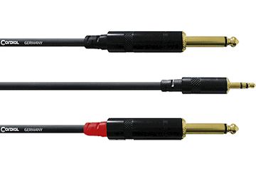 Cordial - cfy6wpp splitter kabel - 3.5mm trs jack - 2x ts jack 6m