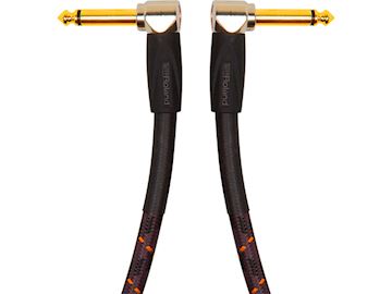 Roland - ric-gpc patch/pedaal kabel- 6,3mm haakse mono plug, 15cm