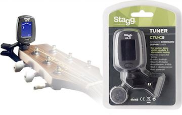 Stagg - ctu-c5 bk cliptuner voor gitaren