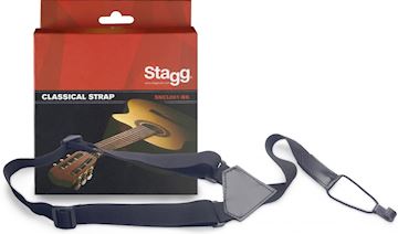 Stagg - sncl001-bk nylon gitaarband zwart klankgatbevestiging