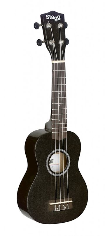 Stagg - us-night ukelele zwart+bag