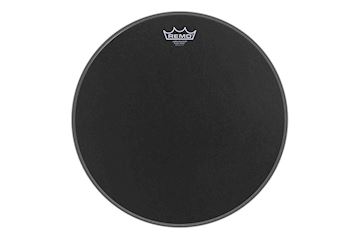 Remo - ba-0816-es ambassador black suede drumvel 16"
