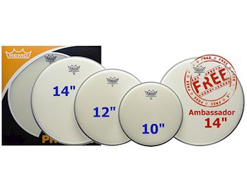 Remo - pp-0110-ba ambassador coated 10", 12", 14" + 14" ambassador
