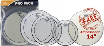 Remo - pp-0110-ps pinstripe clear 10", 12", 14" + 14" ambassador