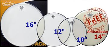 Remo - pp-2320-ba ambassador clear 10", 12", 16" + 14"