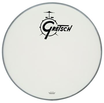 Gretsch - ambassador coated 20'' bassdrum voorvel met logo