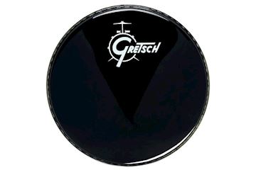 Gretsch - ambassador ebony 20" bassdrum voorvel met logo