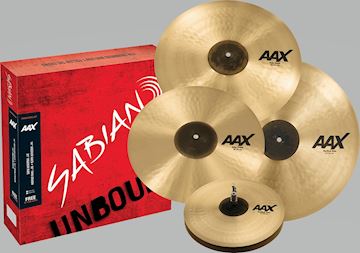 Sabian - 25005xcpb aax promotional set 14"-16"-18"-21" bril. finish