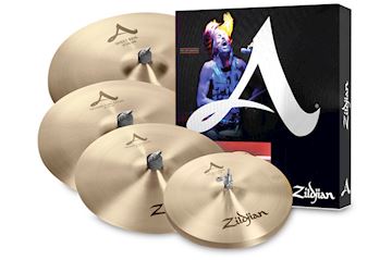 Zildjian - a391 cymbal set, a zildjian, a391 cymbal pack, 14h/16+18cr/2