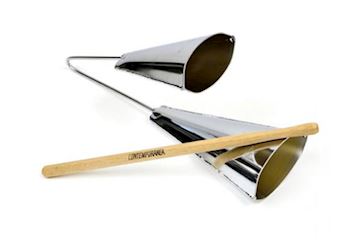 Contemporanea - c-ag02 agogo dubbel metaal chrome 32,5cm pro