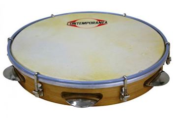 Contemporanea - cl-pan10-02 pandeiro 10" hout met natuurvel light