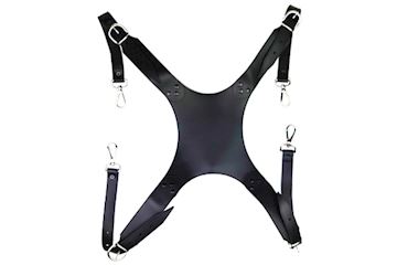 Muzip - kruisvest bassdrum zwart, 4 haken