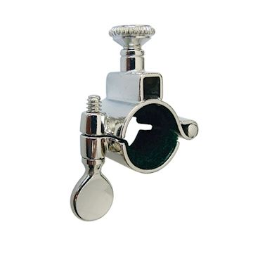 Riedl - harphouder buisklem 14mm nikkel scharnierkastje
