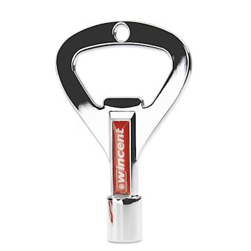 Wincent - rockkeyrelic chrome stemsleutel met flesopener