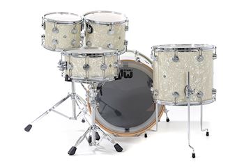 Dw - collector's drumstel finish ply, vintage white marine shells