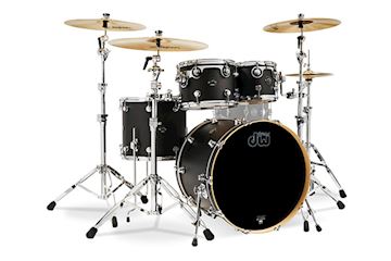 Dw - drumstel performance 22b, 10t, 12t, 16ft charcoal metallic