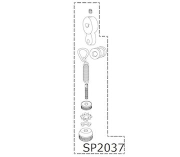 Dw - complete spring rocker ass'y for 4000 pedal