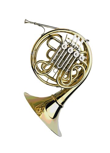 Paxman - model 23 dubbelhoorn goldbrass