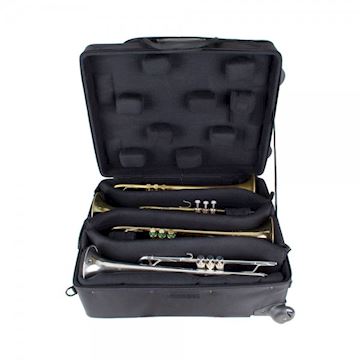 Protec - trompet case 301qwl 4 trumpets with ipac trolley