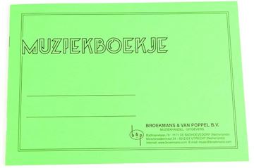 Boek - muziekschrift a5 b & van poppel notenschrift groen