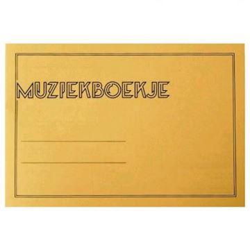 Boek - muziekschrift a5 b & van poppel notenschrift geel