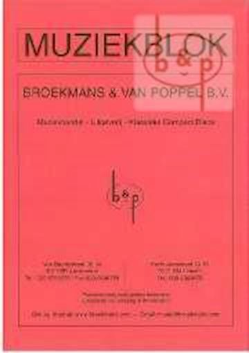 Boek - muziekblok broekmans & van poppel a4 notenschrift