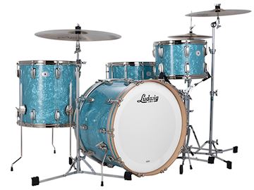 Ludwig - l84233lxglwcn classic maple 22" fab drumstel glacier blue