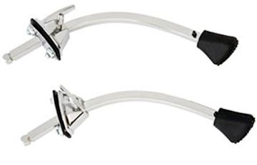 Ludwig - lc1308sp bass drum spurs, classic curved (pair)