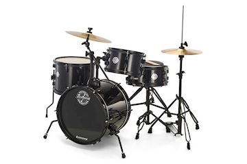 Ludwig - lc178x016 pocketkit 4pc drumstel w/hw/cymb black sparkle